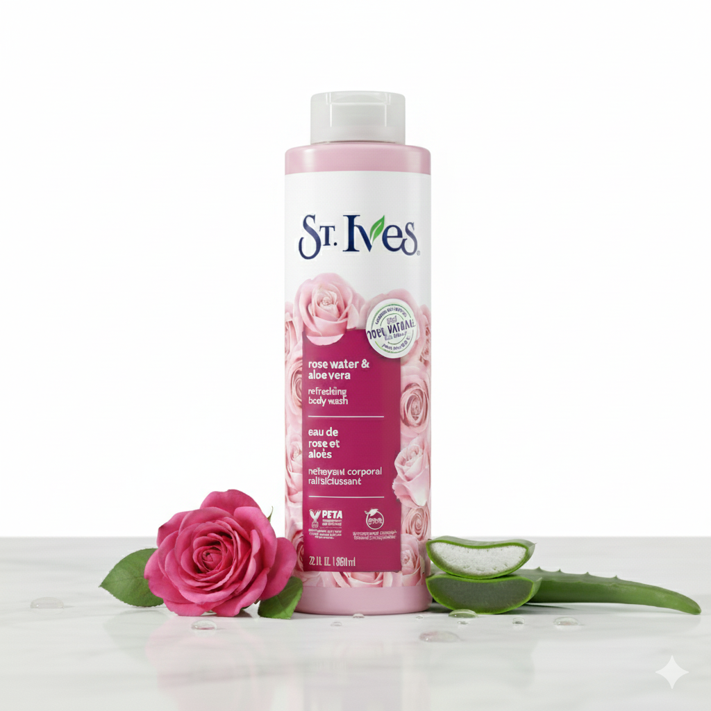 St. Ives - Body Wash Rose Water & Aloe Vera 22Oz/650Ml - Image 3