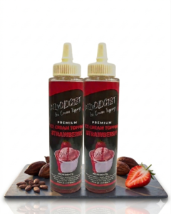 Strawberry ice cream topping